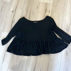 We The Free by Free People Oversized Ruffle Cropped Top